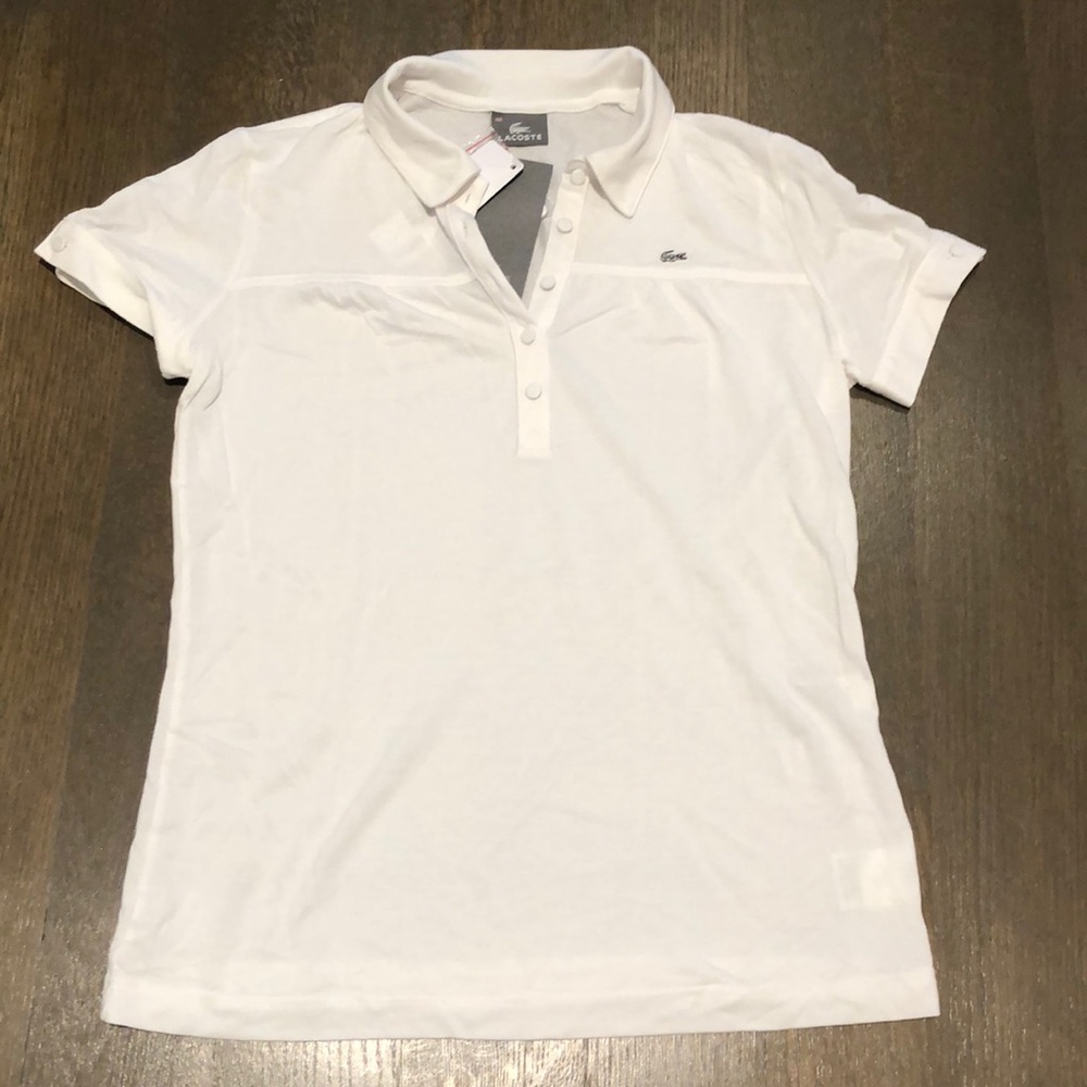 Brand new Lacoste polo white